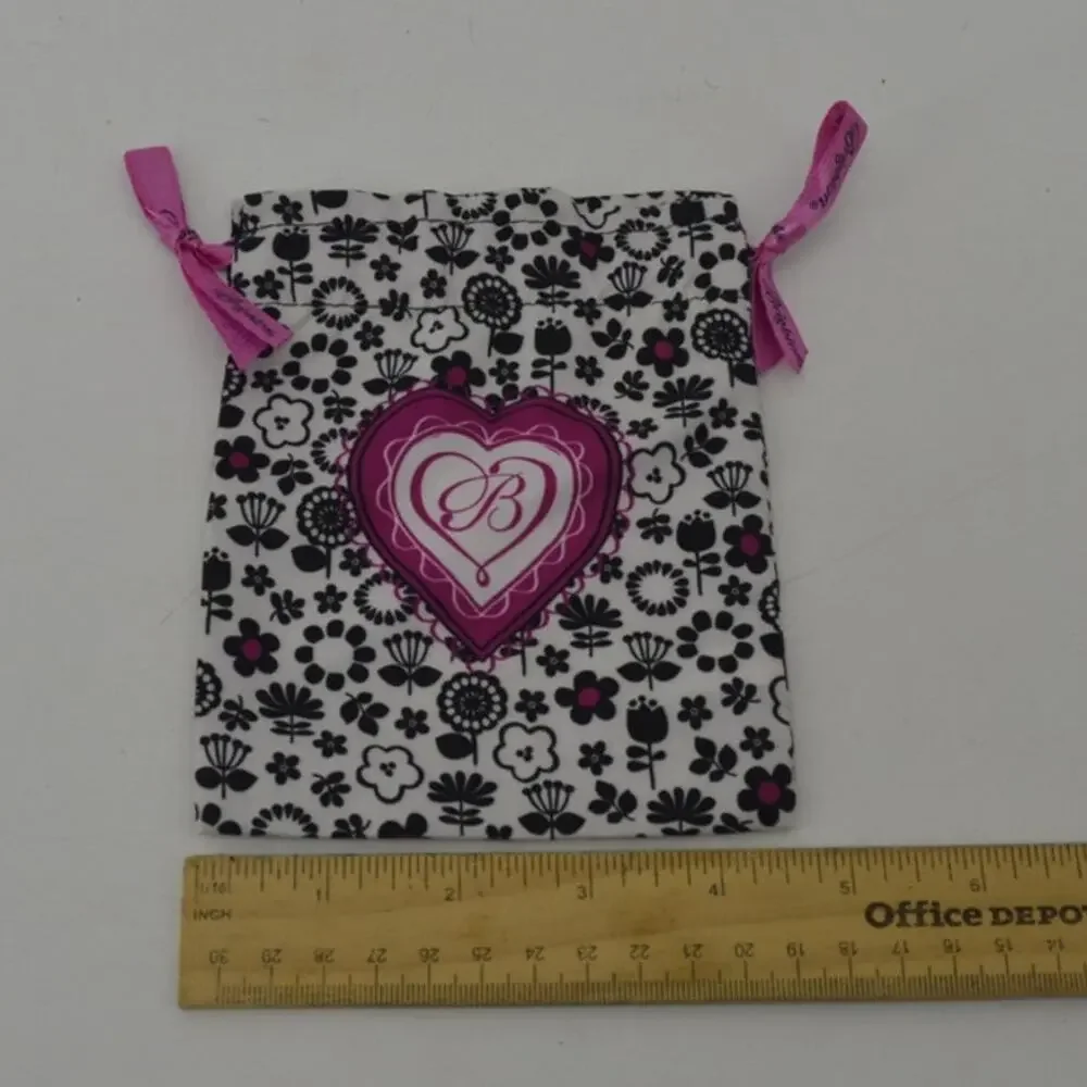 Brighton Dust Bags Set of 3 Drawstring Floral Jewelry Pouch